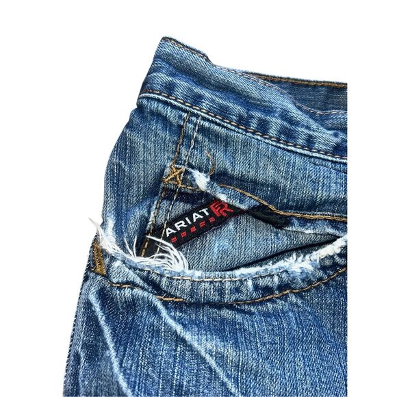 Ariat men’s 38x36 FR M4 relaxed fit boot cut distressed flame resistant jeans - Picture 4 of 6
